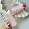 oly-f5cb141585d0da4d264998072c1a8879 Wholesale Valentine's Day Hair Accessories Style Personalized Acrylic Bixin Large Hairpin Simple Fashion Point Drill Grab Clip Headwear for Women