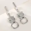 Wholesale Women’s Animal Drop Earrings With Claw Setting, White K Plated Copper Featuring Zircon Inlay And Water Plating