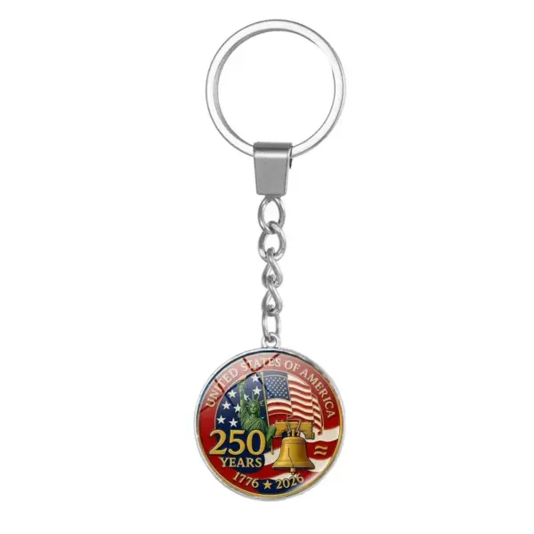 Wholesale United States Independence Day Memorial Keychain In Alloy, Perfect For Celebrating National Pride