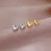 Wholesale PVD Coated Real Gold Plated Heart Shape Titanium Steel Simple Style Waterproof Non Tarnish Ear Studs