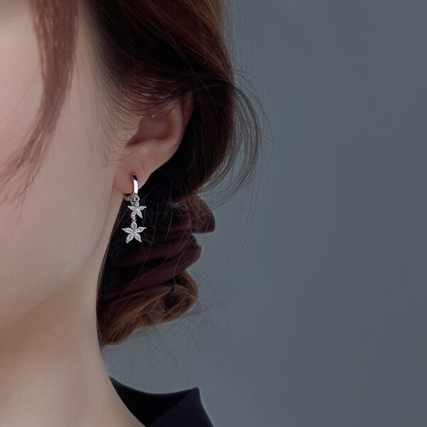 oly-f60ab88277dbdae76ce50422b64848b8 Wholesale 925 Sterling Silver Flower Earrings Women's Fashion Earrings Niche Fashion Internet Celebrity Elegant Earrings Earrings