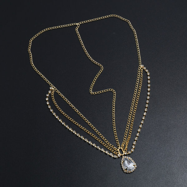 oly-f6107e5bd3fe39f50d0c826e95f91dc6 Wholesale bride forehead head jewelry fashion rhinestone chain water drop crystal tassel head chain women