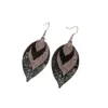 Wholesale Leaf Shaped Hollow Out Multi-Layer Earrings Fashionable Unique Design Personality Exaggeration Small Audience Ear Jewelry