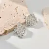 Wholesale Three-dimensional Geometric Stud Earrings For Women, Electroplated Copper With 0.01µm Golden Plated Coating