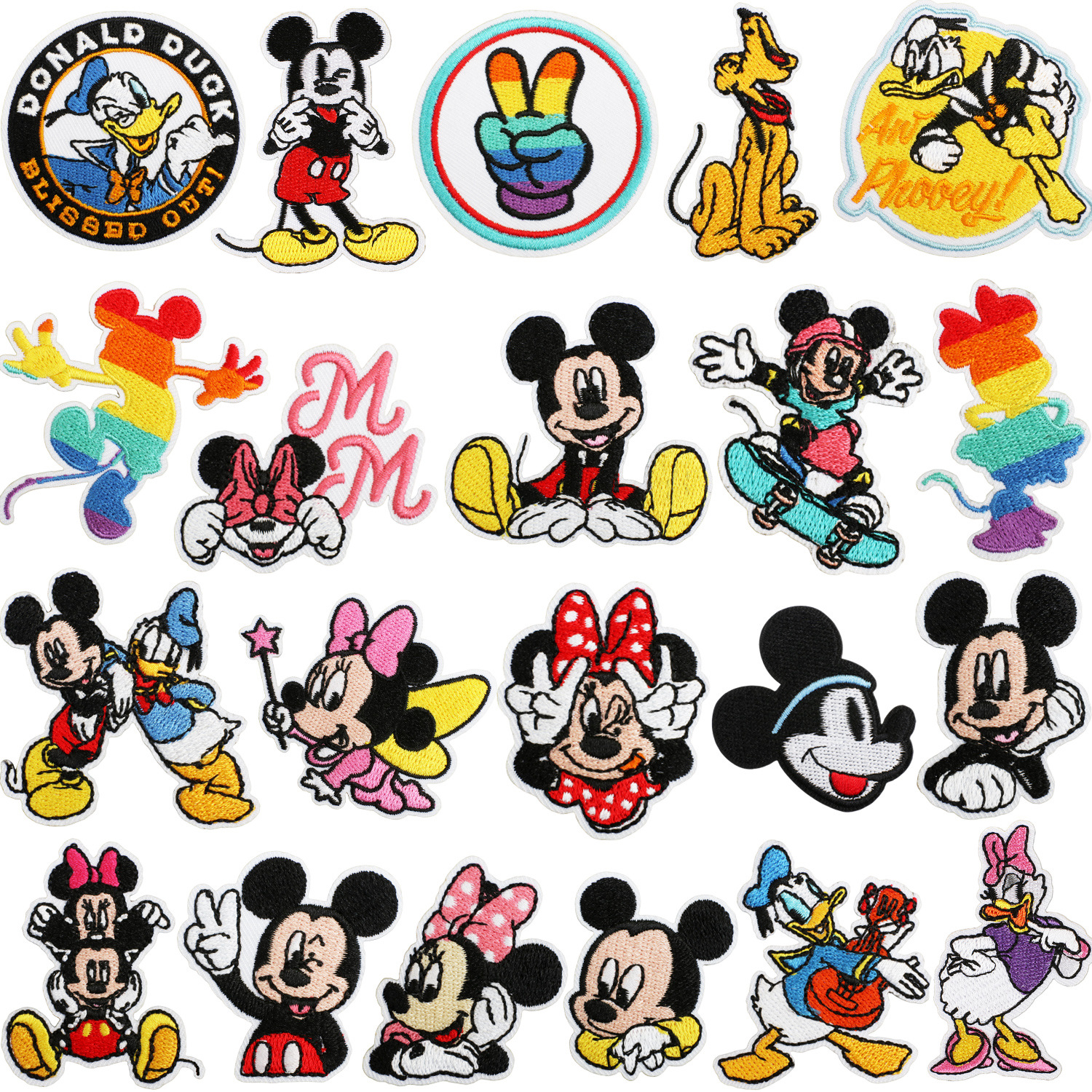 Wholesale Xiao Tian Cartoon Mouse Embroidery Cloth Sticker Children's Clothes Dress Up Cute Duck Embroidery Patch Computer Embroidery Sticker