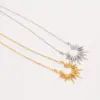 Wholesale PVD Coated 18K Gold Plated Sun Stainless Steel IG Style Simple Style Commute Waterproof Non Tarnish 304 Stainless Steel Necklace