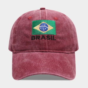Brazilian flag wine red / Adjustable