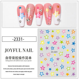 Macaron five-pointed star sticker (wg2331)