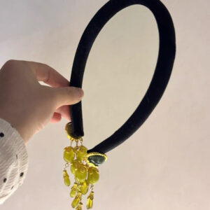 Olive emerald-black headband