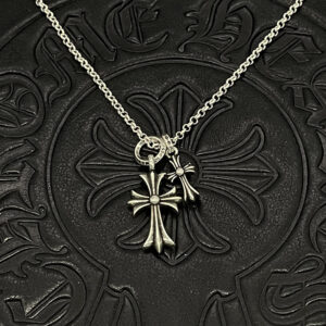 Double cross without diamonds (pearl chain) / 50cm