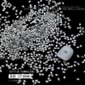 White denier shape 2*3mm (dz777-18)