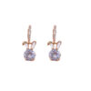 Wholesale Summer Sweet Cool Personality Exquisite Super Flash Zircon Rabbit Ear Buckle Women's Fashion Niche Design Trendy Earrings