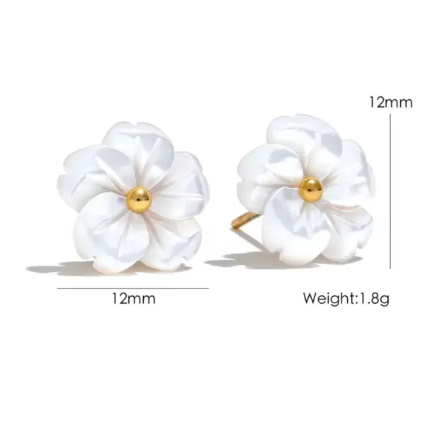 oly-f6c61601324383a3e739811bd72d93dd Wholesale Ion Plating (IP) 18K Gold Real Gold Plated Flower 304 Stainless Steel Elegant Sweet IG Style Waterproof Non Tarnish Rings Earrings Necklace