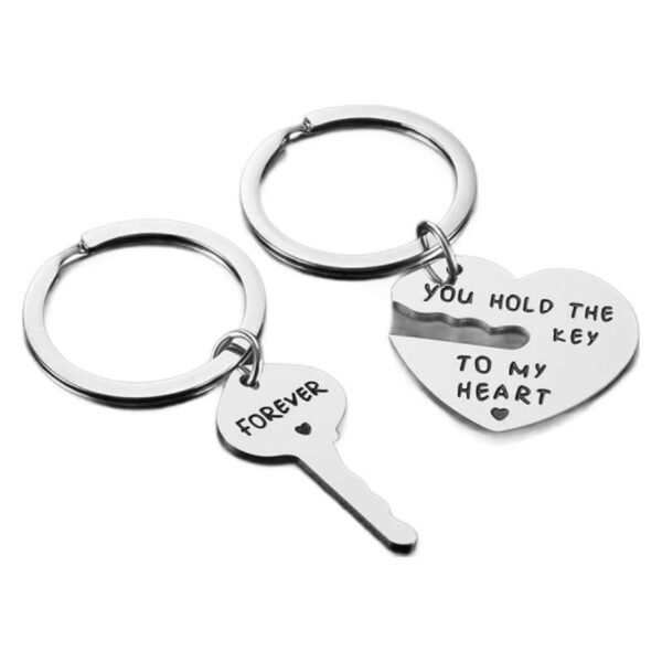 oly-f6d15bb208715770df4fb89ebfe98a3c Wholesale Cross Border Valentine's Day Gift Peach Heart Key You Hold The Heart Key Couple Stainless Steel Keychain