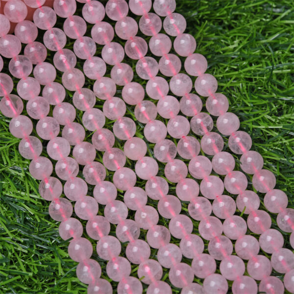 Wholesale Natural Rose Quartz powder Crystal loose beads hibiscus crystal stone head jewelry accessories DIY bracelet