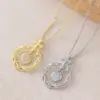 Wholesale For Women Cross Pendant Necklace In Copper With 18K Real Gold Plated Coating 0.05µm-0.08µm Featuring Zircon On Cable Chain