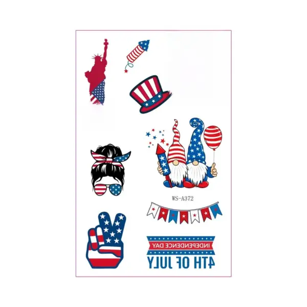 oly-f732b19a71e7dbab86f824b4d15bec21 Wholesale American Independence Day Tattoo Sticker Flag Party Face Makeup Decoration Tattoo Sticker Patriotic Celebration Supplies