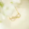 Wholesale Jewelry Simple Style Classic Style Love Infinity 304 Stainless Steel Copper Zircon 18K Gold Plated Pendant Necklace Cable Chain