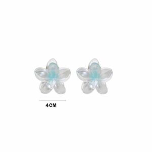 5#Transparent plumeria-1 pack blue 4cm