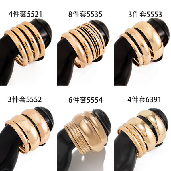 Wholesale Fashion Metal Scenery Bracelet suit Women's Personality Exaggerated Thread Wide Bracelet bracelet
