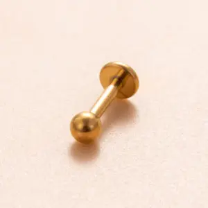 Gold / T-Shaped Labret-6mm