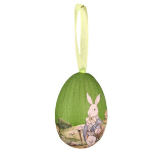 5*7cm paper-wrapped easter egg single rabbit green 1 piece