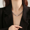 Wholesale Titanium Steel Necklaces That Do Not Fade, Stainless Steel Jewelry for Women, Versatile Cuban Necklace Accessories, High-End