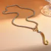 Wholesale Asymmetrical Irregular Necklace For Women In 304 Stainless Steel With 18K Real Gold Plated PVD Coated Finish And Twisted Chain