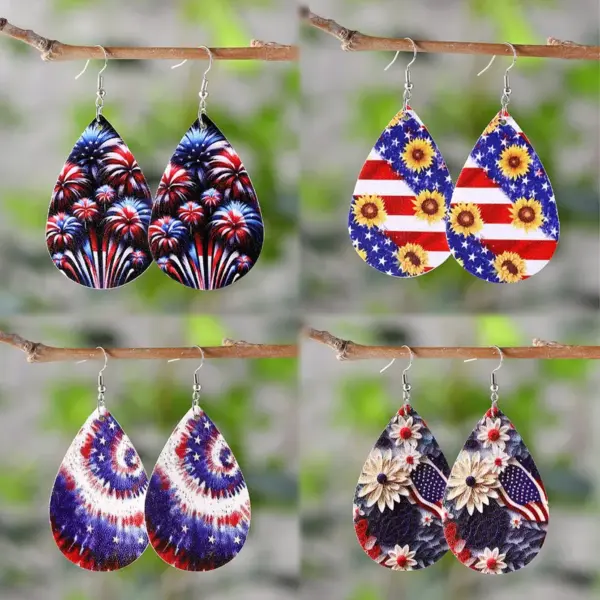 Wholesale 1 Pair Elegant Retro Simple Style Water Droplets Pu Leather Drop Earrings