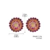 Wholesale Hypoallergenic Flowers Stud Earrings For Women In Copper With KC Golden Plated UV Plating And 0.03µm Thickness