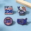 Wholesale United States Cartoon Pinback Badge Metal Pin Featuring Stamping Craft In Multicolor