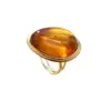 Wholesale Geometric Open Ring For Women In 304 Stainless Steel With PVD Coated Gold Plating And Resin Inlay, Exaggerated Style