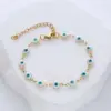 Wholesale 304 Stainless Steel Devil's Eye Simple Style Enamel Bracelets