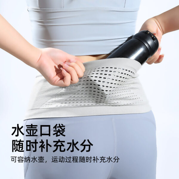 Wholesale Juxia Running Waist Bag Multi-Functional Close-Fitting Outdoor Invisible Mobile Phone Bag for Men and Women Knitted Water-Repellent Sports Waist Bag