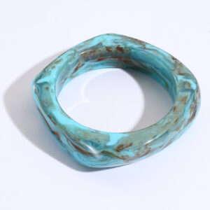 50# bracelet - blue - square - wide band