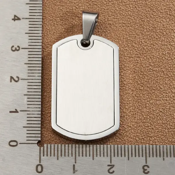 Wholesale DIY Jewelry High-Quality Polished 304 Stainless Steel Rhinestone Cross Handmade National Flag Square Pendant