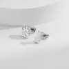 Wholesale Design Sensation Niche Student Sweet Cat Paw Dog Paw Bone Earrings Luxury Asymmetric Studs Golden Butterfly Cap Stainless Steel