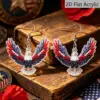 Wholesale Retro Acrylic Statue Print Drop Earrings For Women In White And Red With 304 Stainless Steel Ear Pins