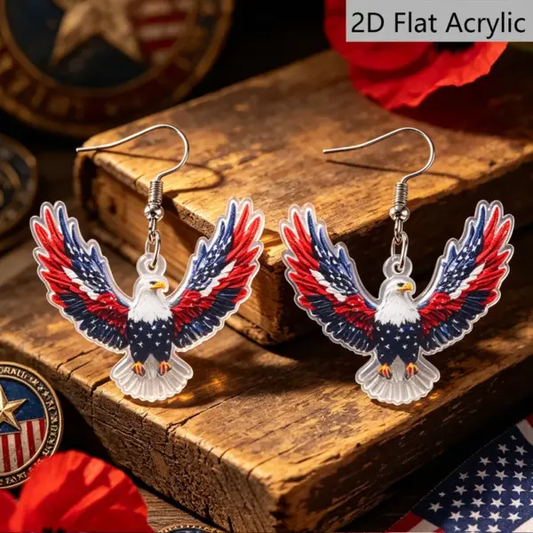 Wholesale Retro Acrylic Statue Print Drop Earrings For Women In White And Red With 304 Stainless Steel Ear Pins