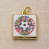 oly-f81db3167adefb960b22068e239c8751 Wholesale National Flag Pendant 1 Piece Featuring 0.03µm 18K Real Gold Plated Copper In Novelty Style