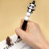 Wholesale Factory in stock 3D three-dimensional drop silicone panda beads food grade loose beads string pen beads jewelry beads