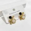 Wholesale Earrings Studs Cat's Eye Stone Heart Cast Earrings Titanium Steel Earrings For Banquet Fashion Show