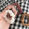 Wholesale 6 Pack Satin Small Intestinal Hair Ring Simple Basic Hair Rope Japanese Style Head Rope Girl's Pony Tail Rubber Band Headwear