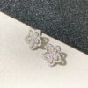 Wholesale Copper full diamond five-pointed star earrings, flower open ring necklace