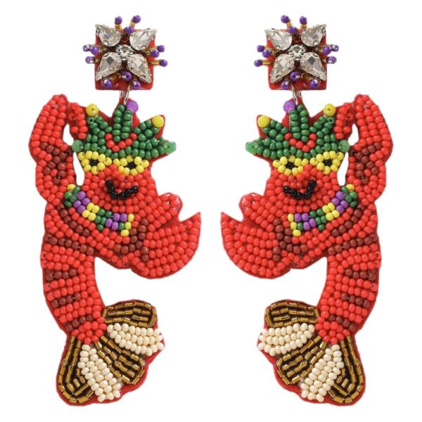 Wholesale Earrings Mexican Festival Handmade Rice Bead Earrings Personalized Trendy Women's Earrings Hip-Hop Style