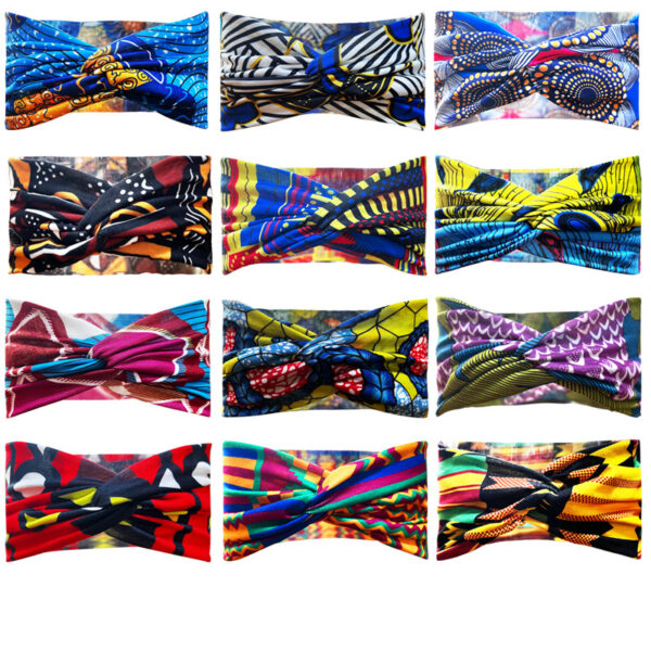 Wholesale Bohemian Explosive Yoga Sports Wash Face Wide Hair Belt Antisweat Absorbing Antisweat Stingy Cotton Head