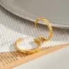 Wholesale Handmade C Shape Earrings For Women In 304 Stainless Steel With 18K Real Gold Plated Water Plating And Rhinestone Inlay