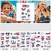 Wholesale New Aluminum Foil Tattoo Stickers Waterproof Sweatproof Independence Day Patriotic Party Face Stickers Easy To Apply And Remove