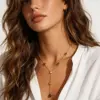 Wholesale Water Droplets Pendant Necklace For Women, 18K Gold Plated 304 Stainless Steel, PVD Coated, Zircon Inlay, Cable Chain