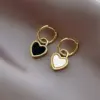 Wholesale PVD Coated Real Gold Plated 18K Gold Heart Shape 304 Stainless Steel Casual Simple Style Waterproof Non Tarnish 304 Stainless Steel Earrings